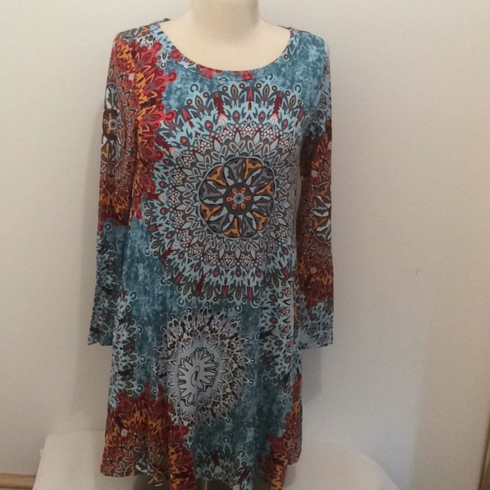 Long Sleeve Pocket Casual Loose T-Shirt Dress